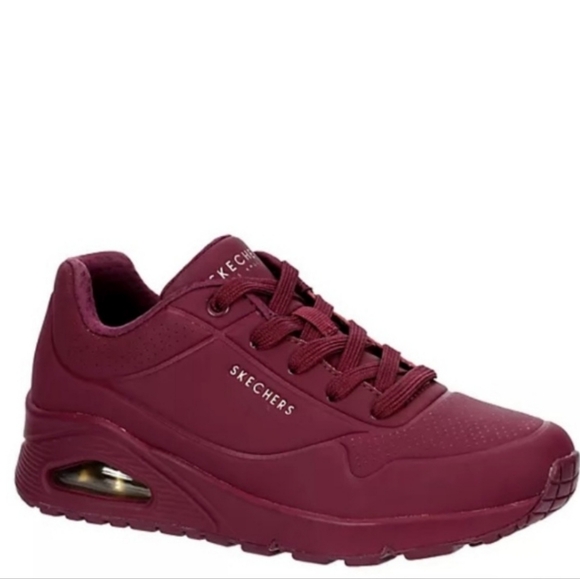 EUC Women’s Skechers Shoes Uno Stand on Air size 8 Medium Color Plum - Picture 6 of 7